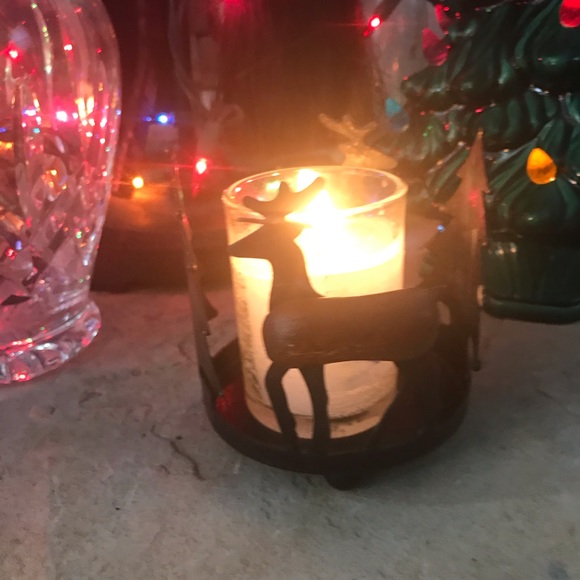 Other - Reindeer Christmas tree metal candle holder